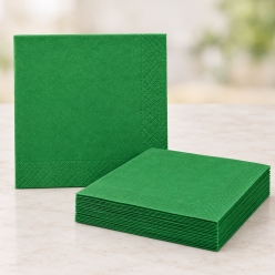 Forest Green Dinner Napkins BIG 20 Pack
